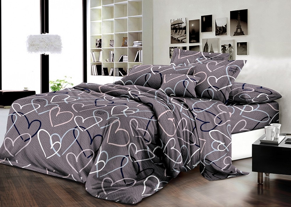 Постільна білизна Лямур, ранфорс 50/70 нав. (Євро)