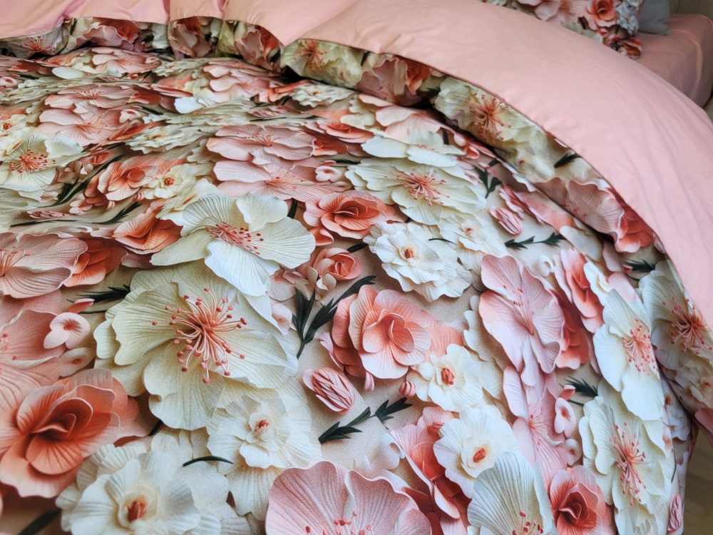 Постільна білизна Флорела, cotton 5D (Сімейний) - Зображення 4