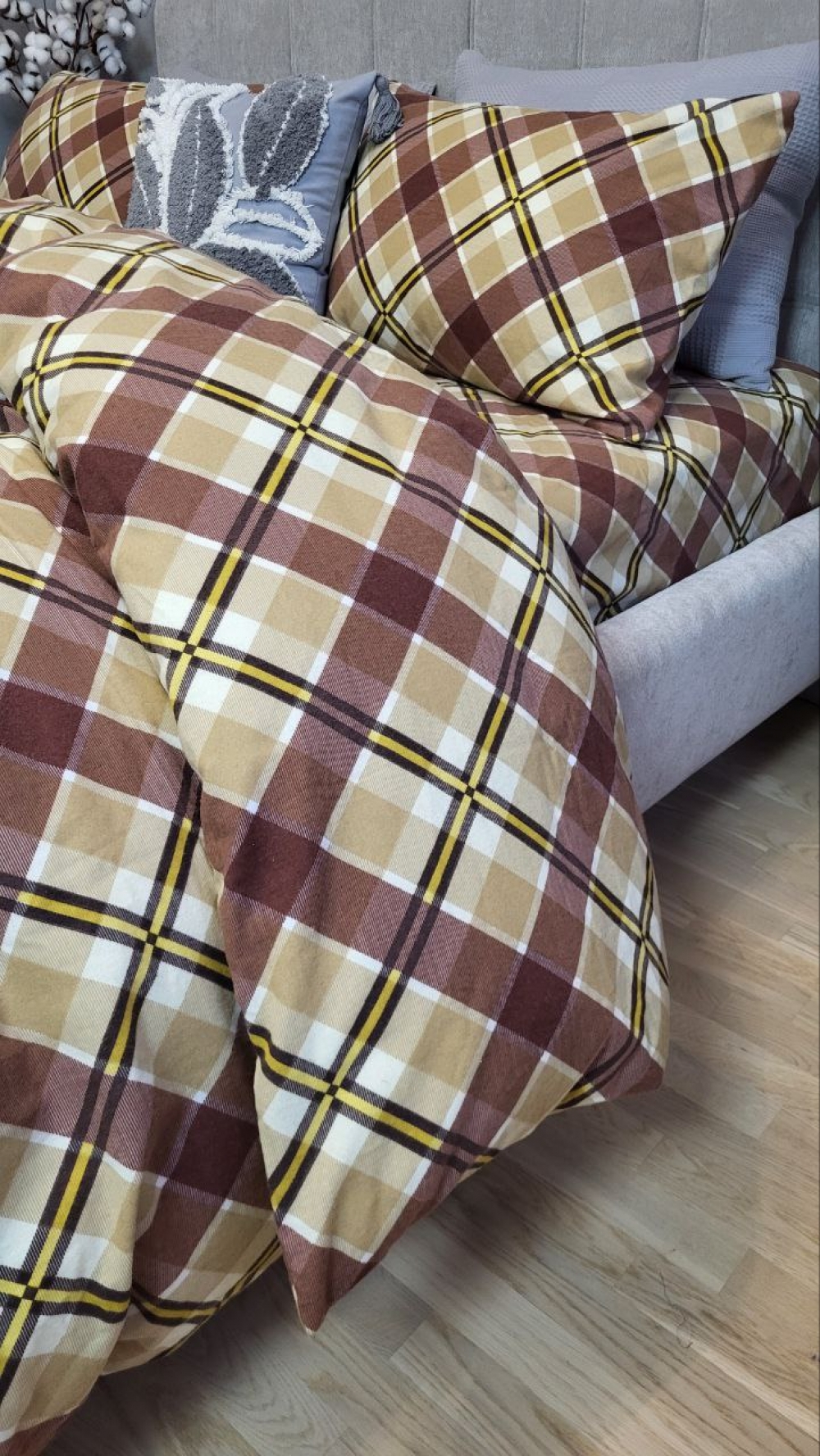 Постільна білизна Крафт пастель, Turkish flannel (Полуторний) - Зображення 4