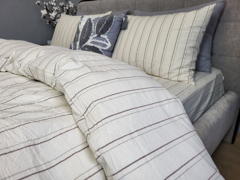 Постільна білизна Lines, Washed Cotton (Двоспальний) - Зображення 7