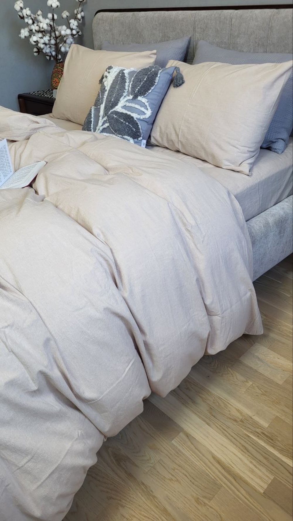Постільна білизна Latte, Washed Cotton W1121 (Євро) - Зображення 2