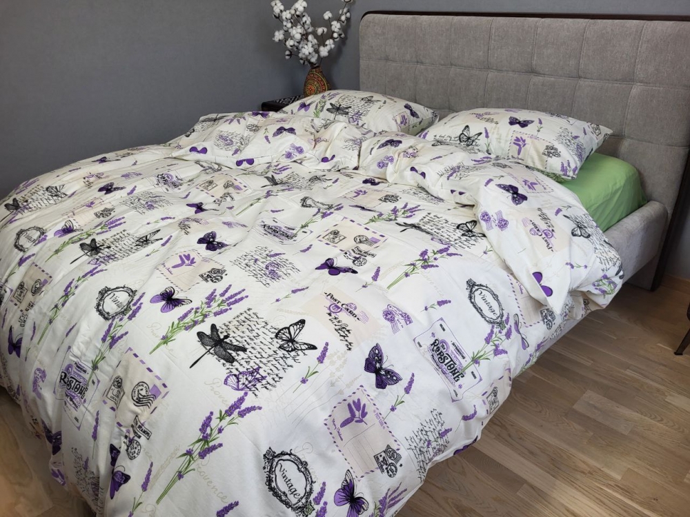 Постільна білизна Листівка/салатовий, Turkish flannel (Двосп. на рез.) - Зображення 5