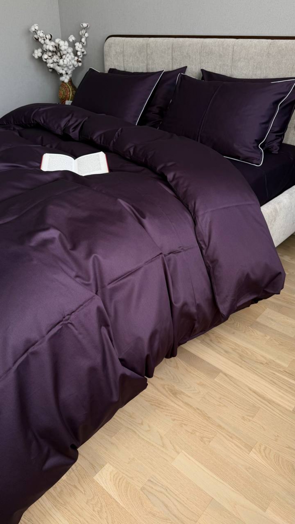 Постільна білизна Сливовий SD-3316, сатин LUX (Двосп. на рез.) - Зображення 6