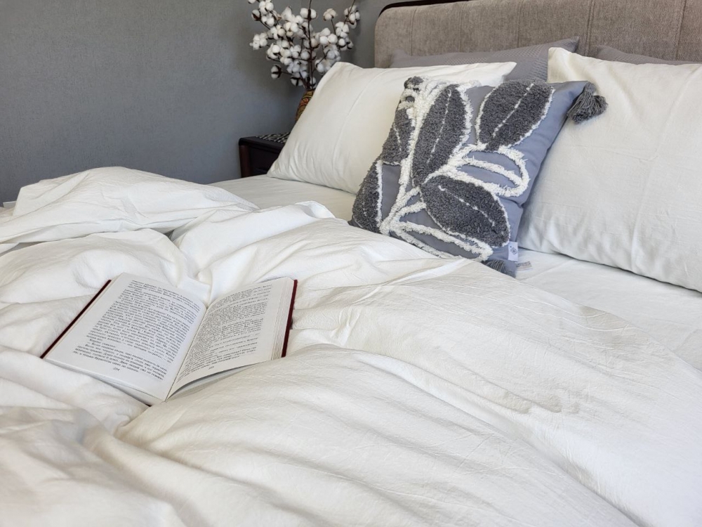 Постільна білизна Milk, Washed Cotton W1341 (Полуторний) - Зображення 3