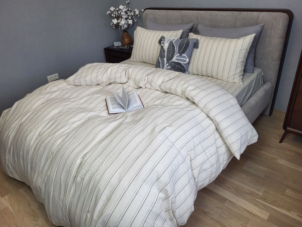 Постільна білизна Lines, Washed Cotton (Двоспальний) - Зображення 5