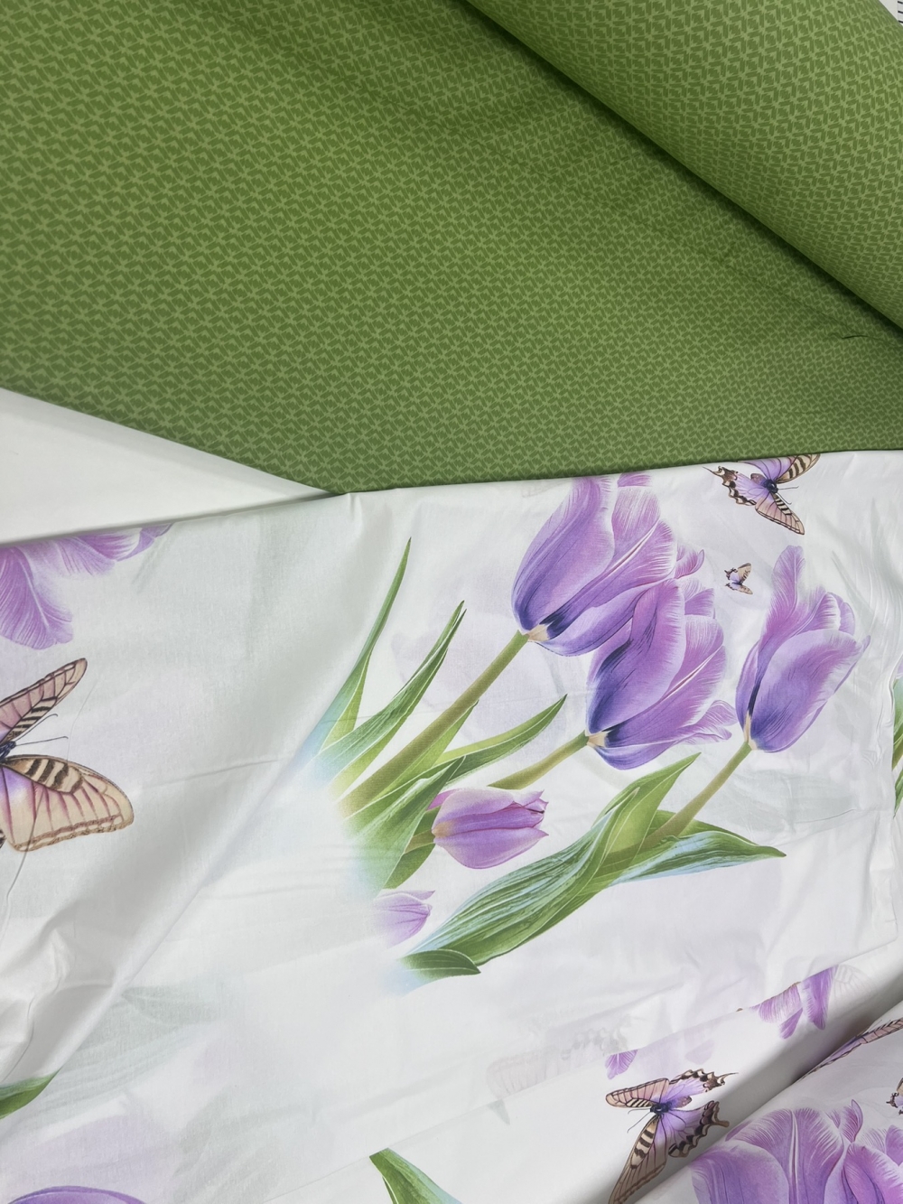 Постільна білизна Тюльпановий сон, ранфорс (Полуторний) - Зображення 3