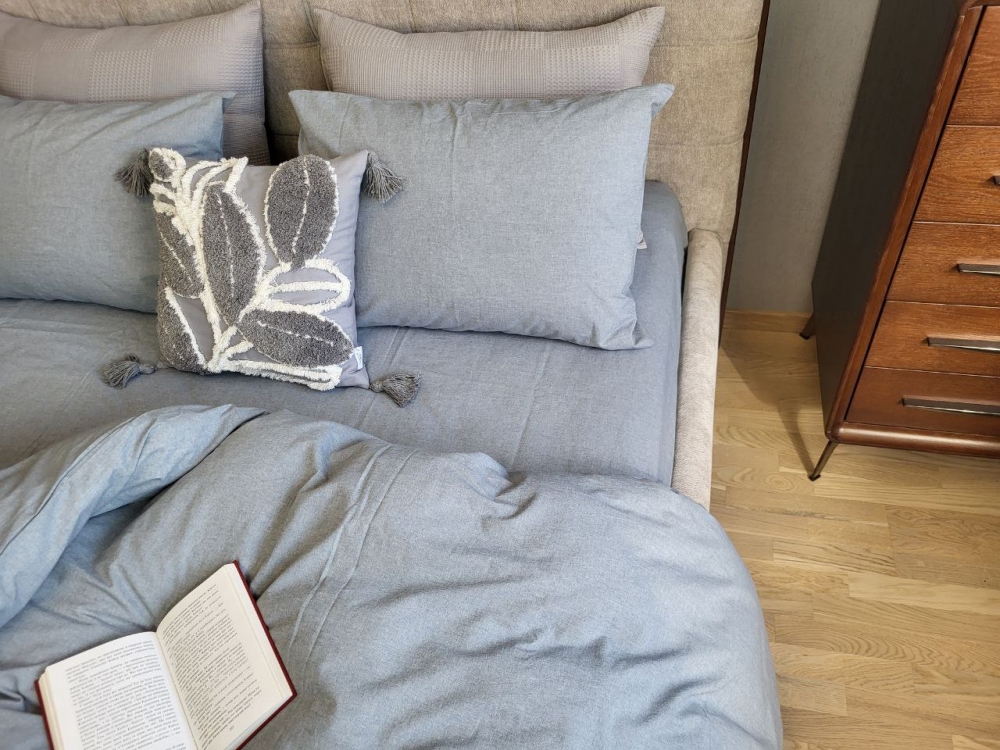 Постільна білизна Slate Gray, Washed Cotton W1011 (Сімейний)