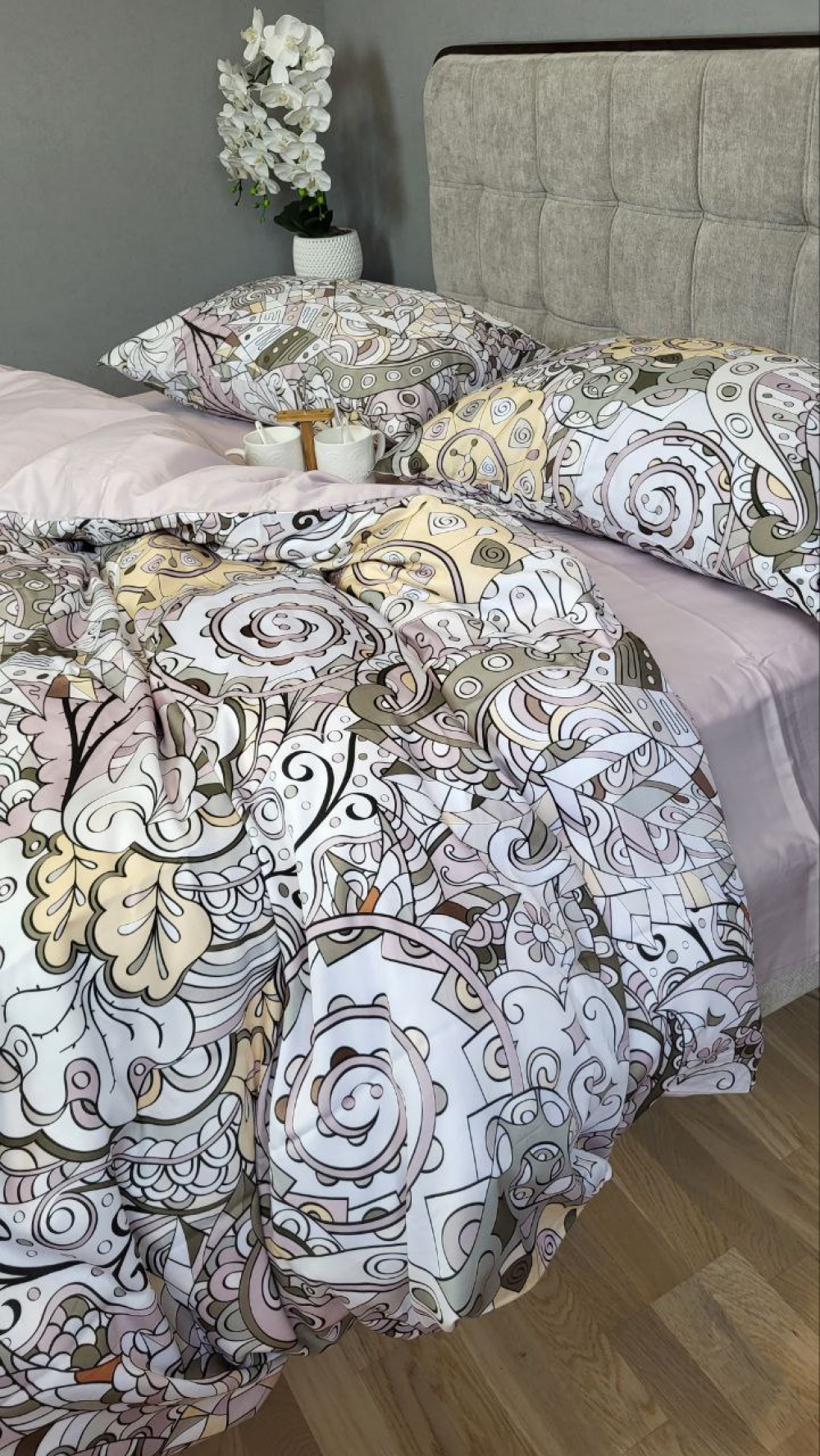 Постільна білизна Сатин PREMIUM, ILLUSION підк. двустор. (Євро) - Зображення 7