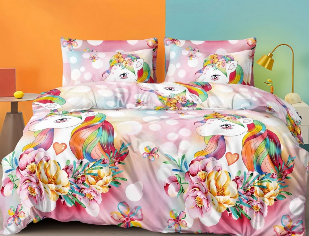 Постільна білизна Єдиноріг, бязь (Полуторний)