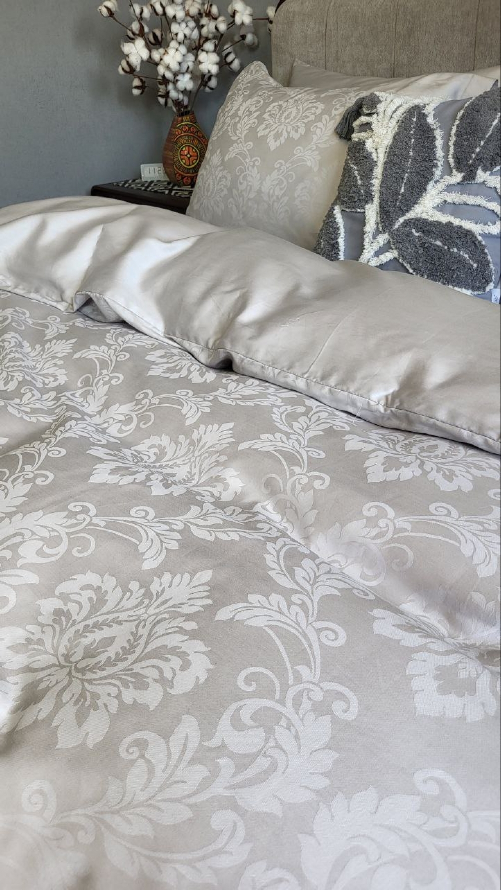 Сатин JACQUARD, TIARA GREY (Сім. на рез.) - Зображення 7