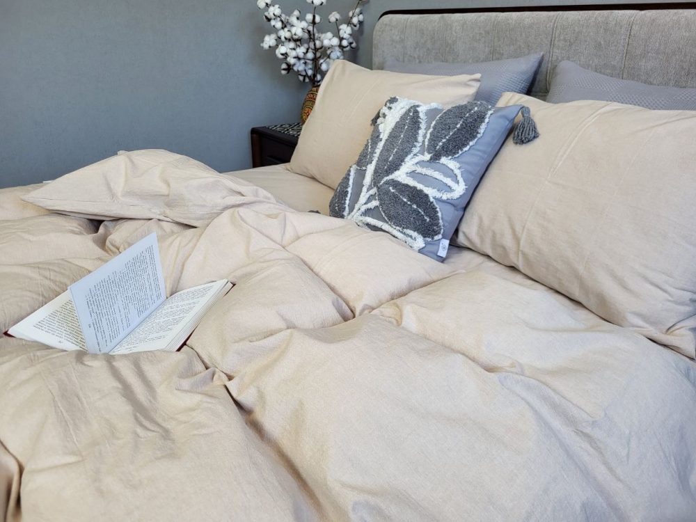 Постільна білизна Latte, Washed Cotton W1121 (Євро) - Зображення 5