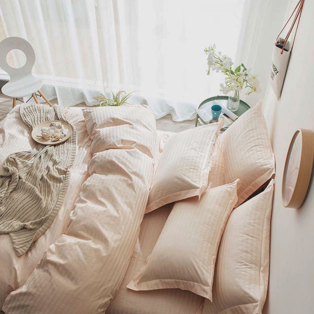 Постільна білизна Stripe LUX SWEET PEACH 1/1см (Полуторний)