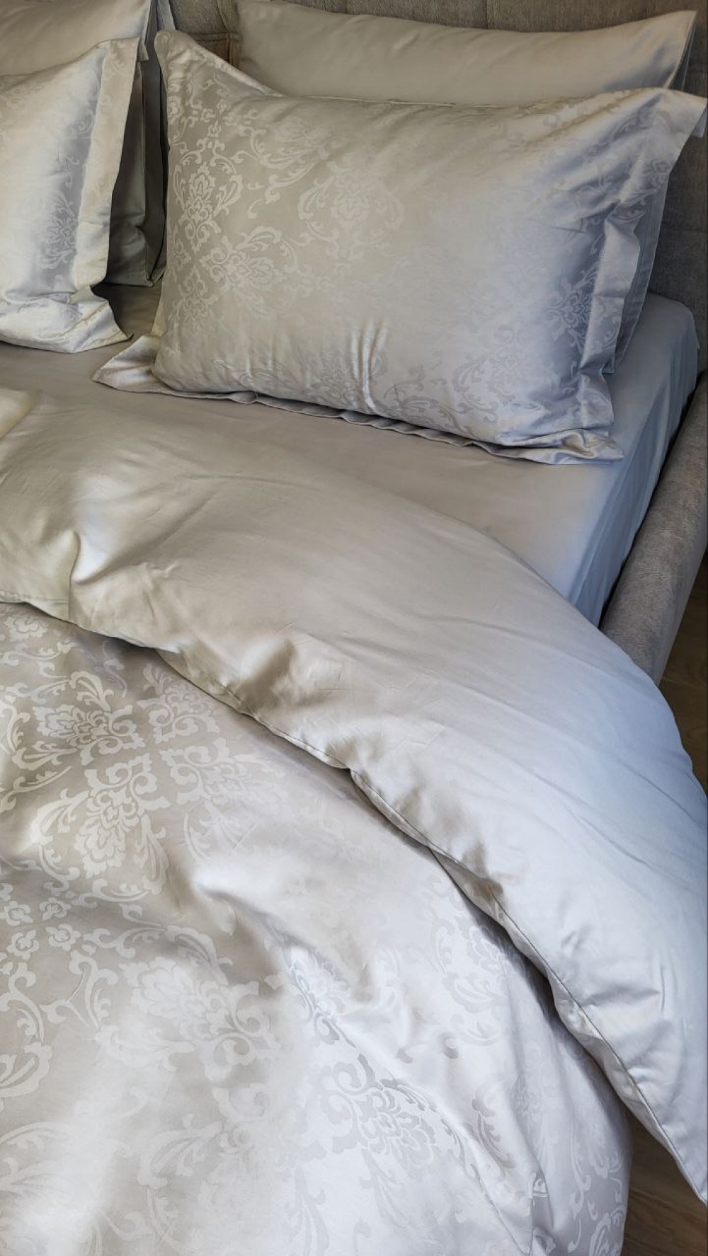 Постільна білизна Сатин JACQUARD, CASPE GREY нав 50*70см (Двосп. на рез.) - Зображення 6