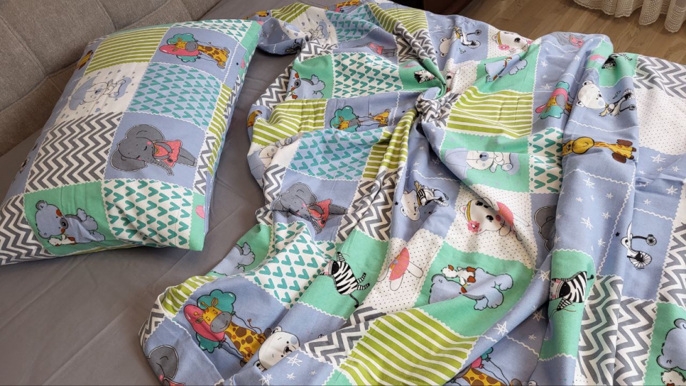 Постільна білизна Звірята/сірий, Turkish flannel (Підл. на рез.) - Зображення 4