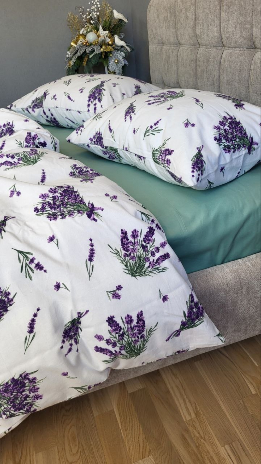 Постільна білизна Лавандин/полин, Turkish flannel (Євро на резин.) - Зображення 6