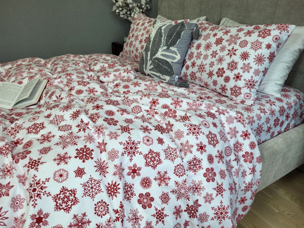 Постільна білизна Сніжинка NEW, Turkish flannel (Полут. на рез.) - Зображення 3