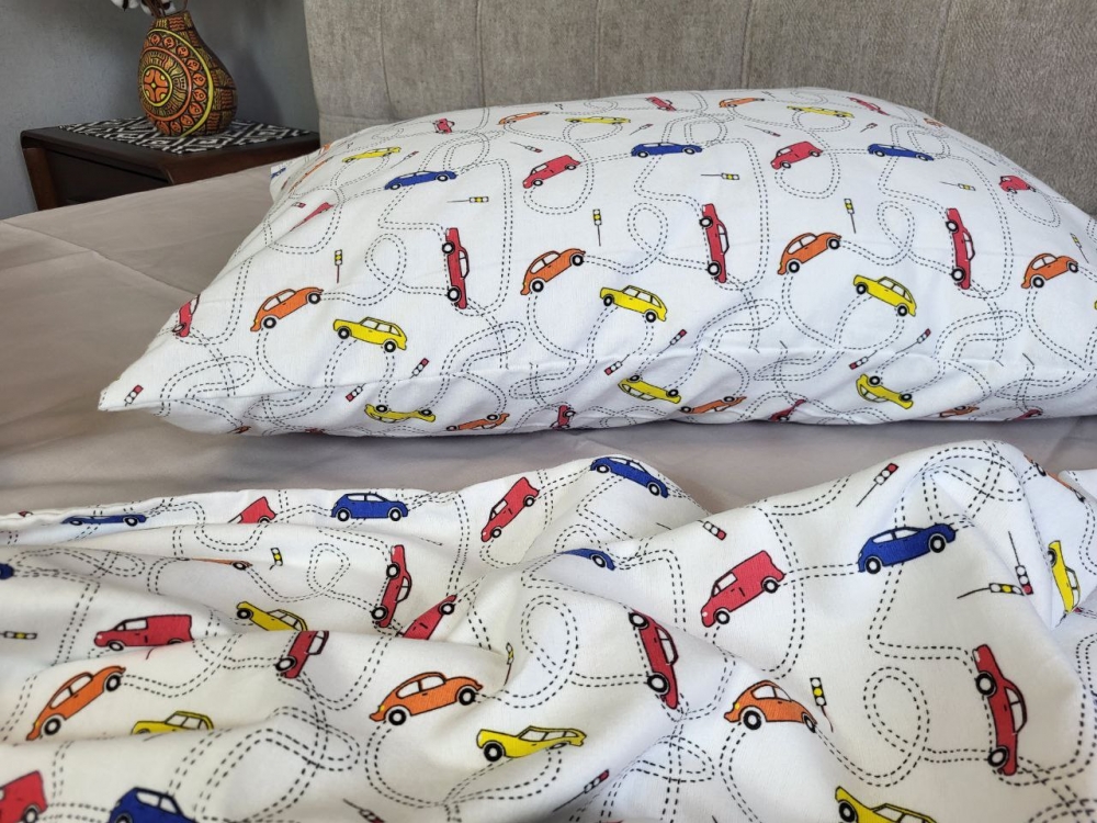 Постільна білизна Драйв/сірий мусон, Turkish flannel (Сімейний) - Зображення 2
