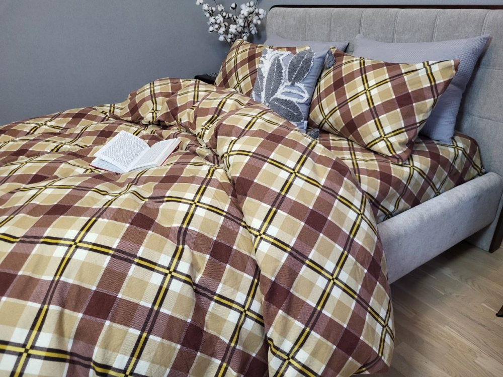 Постільна білизна Крафт пастель, Turkish flannel (Полуторний) - Зображення 7