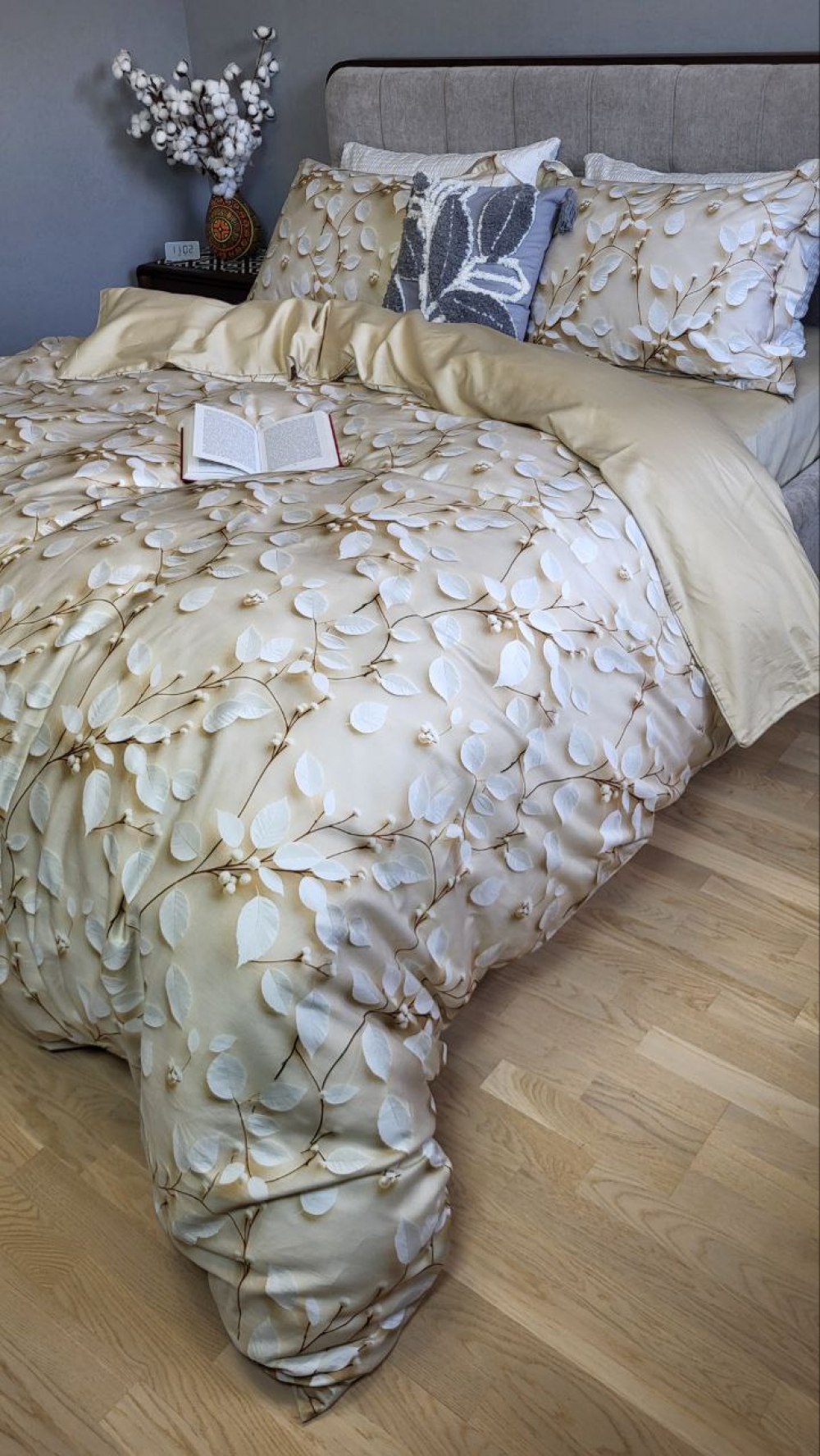 Сатин PREMIUM, LEAVES (Сім. на рез.) - Зображення 2