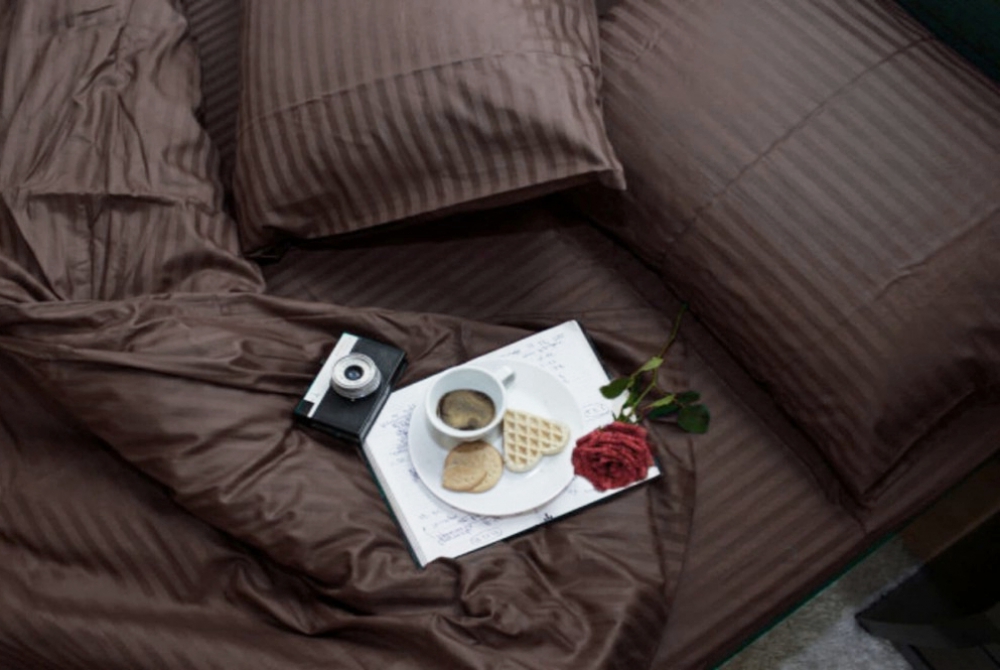 Постільна білизна Stripe LUX CHOCOLATE 1/1см (Полуторний)