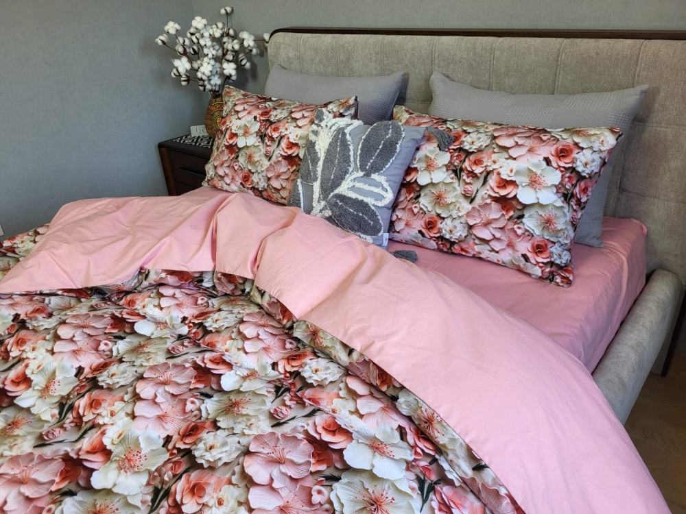 Постільна білизна Флорела, cotton 5D (Євро на рез.) - Зображення 4