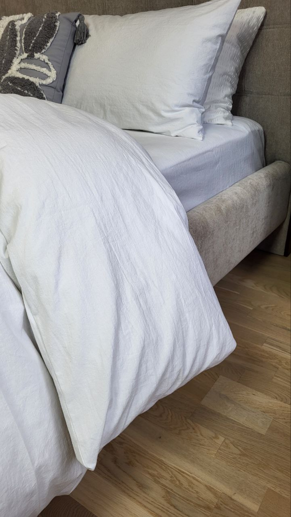 Постільна білизна White, LUXURY Washed (Двоспальний) - Зображення 4