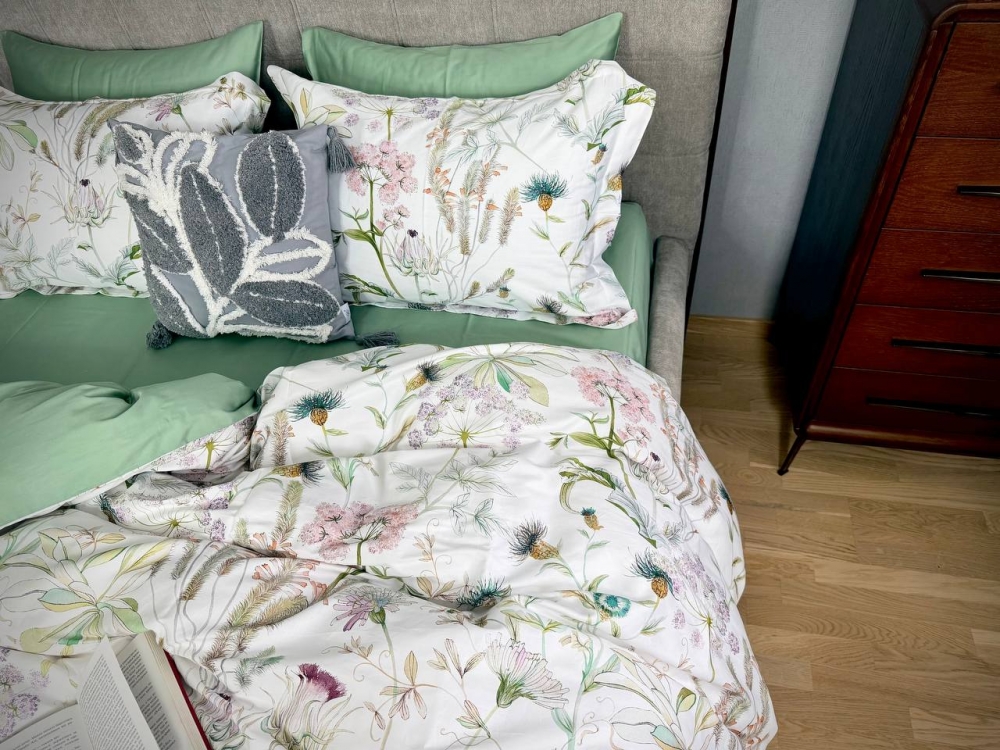 Постільна білизна Сатин PREMIUM, BOUQUET (Двосп. на рез.)