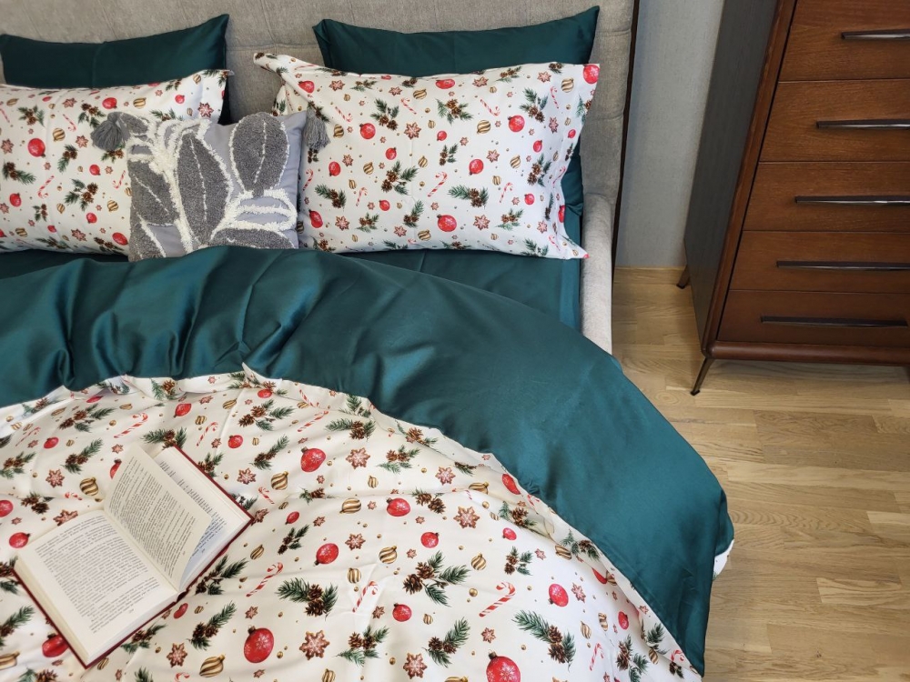 Постільна білизна Сатин PREMIUM, DECORATIONS (Євро) - Зображення 3