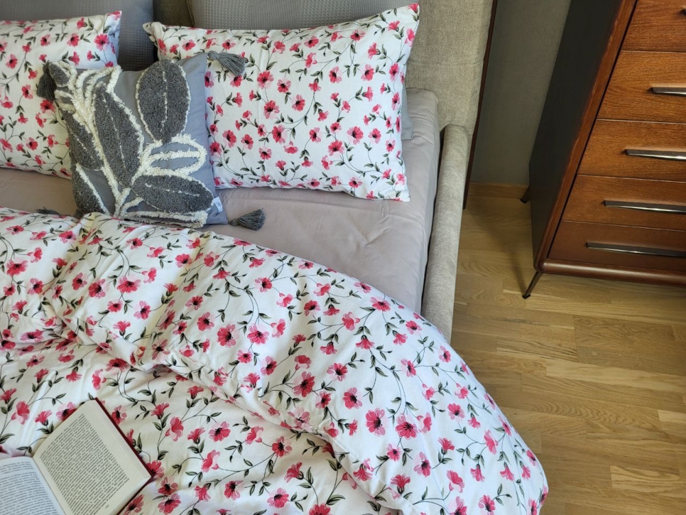 Постільна білизна Мія/сірий мусон, Turkish flannel (Сім. на резин.)