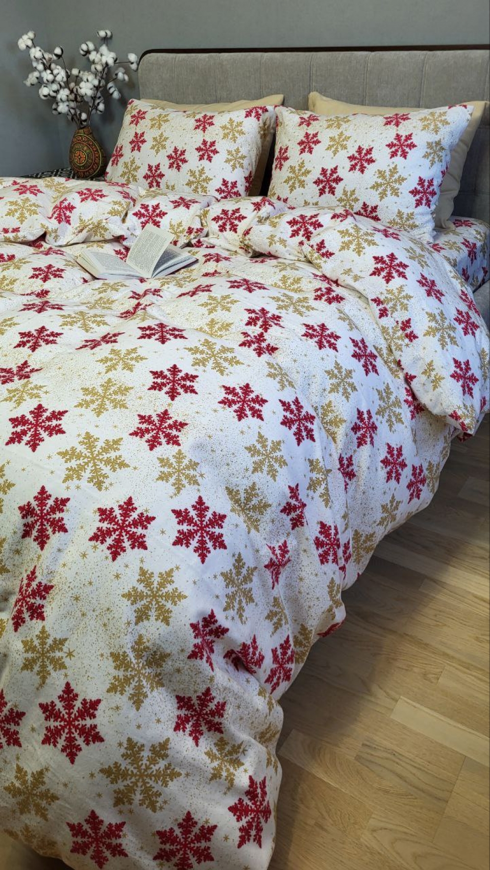 Постільна білизна Сніжинка жовта, Turkish flannel (Полут. на рез.) - Зображення 6