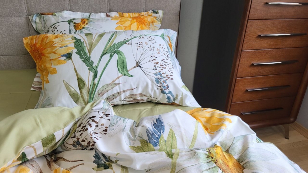 Постільна білизна Сатин PREMIUM, SUNSHINE нав 50*70см (Полуторний)