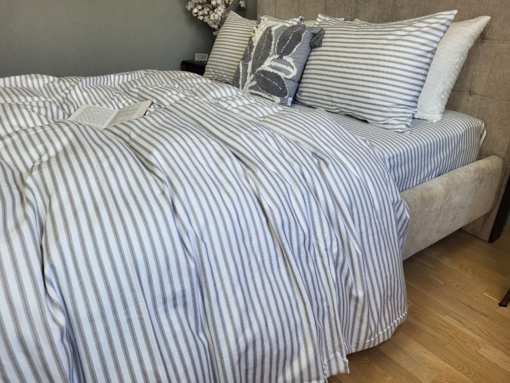 Постільна білизна Смужка, Turkish flannel (Двосп. на рез.) - Зображення 3