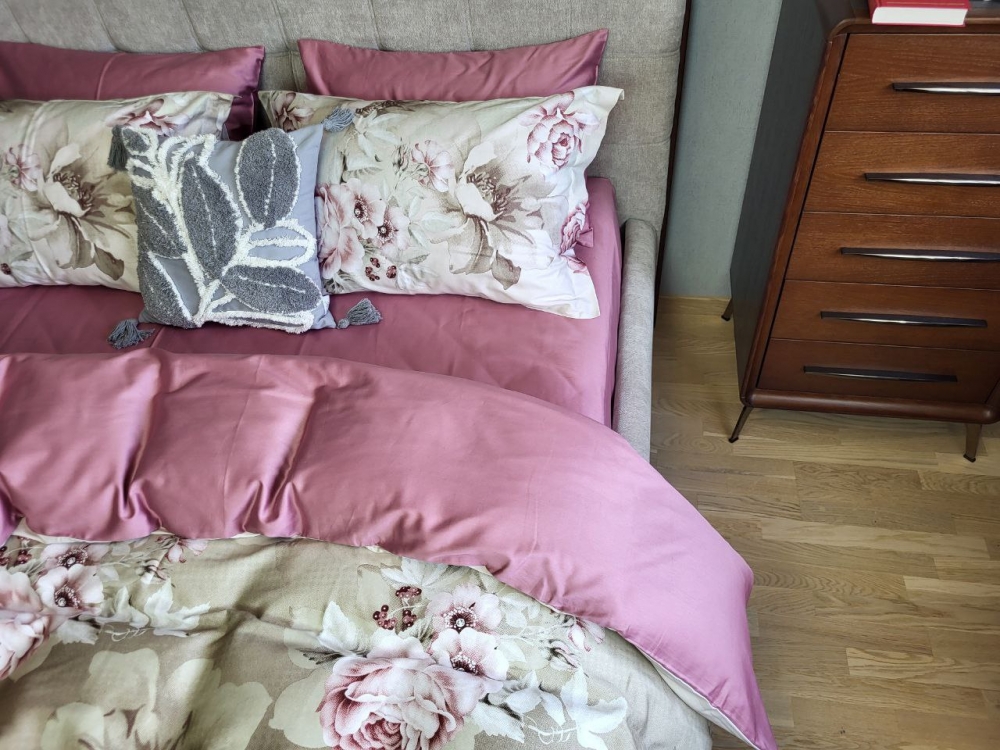 Постільна білизна Сатин PREMIUM, QUEEN (Полут. на рез.)