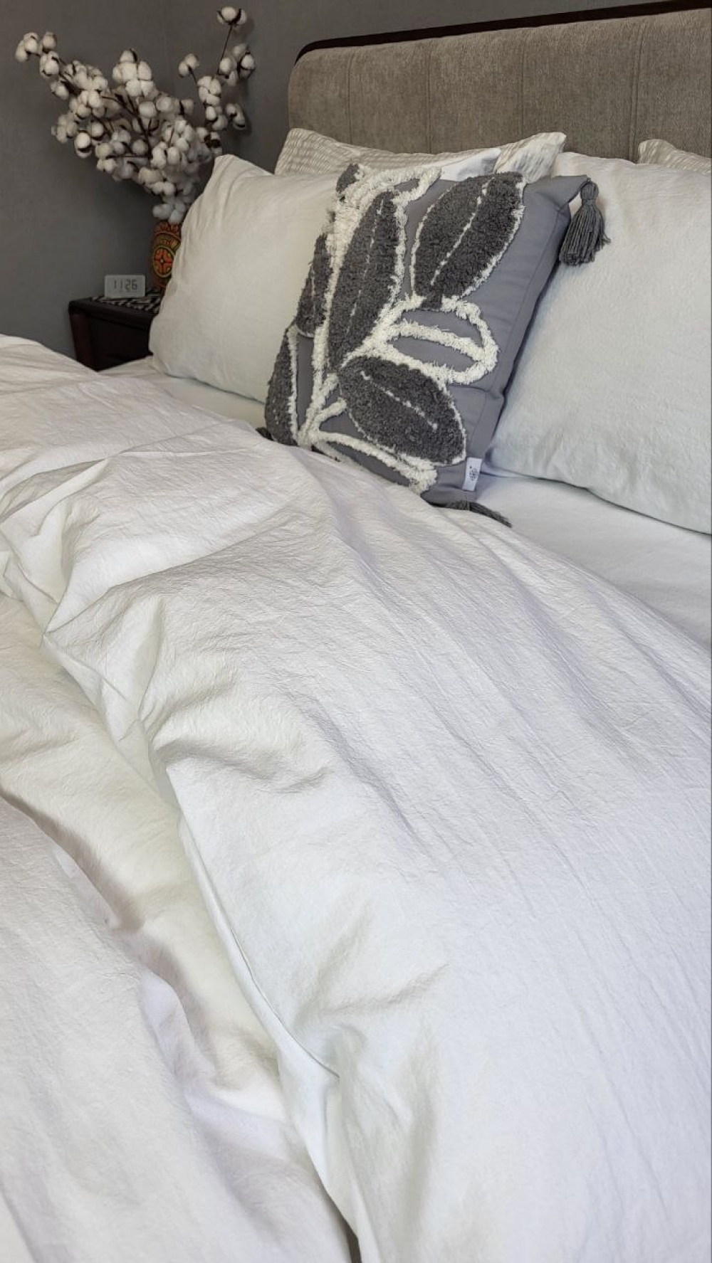 Постільна білизна White, LUXURY Washed (Двоспальний) - Зображення 7