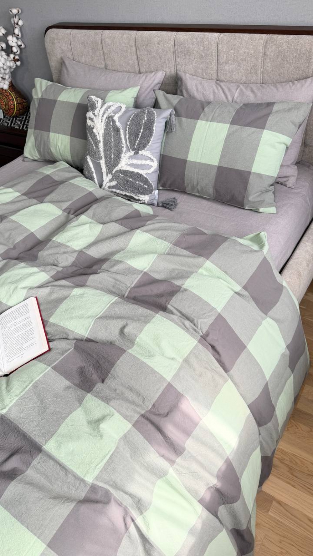 Постільна білизна Green Kilt+Rock Gray, Washed Cotton (Двосп. на рез.) - Зображення 7