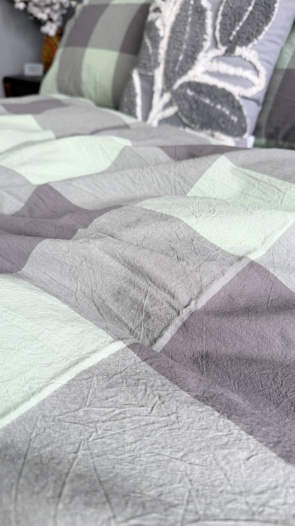 Постільна білизна Green Kilt+Rock Gray, Washed Cotton (Євро) - Зображення 4