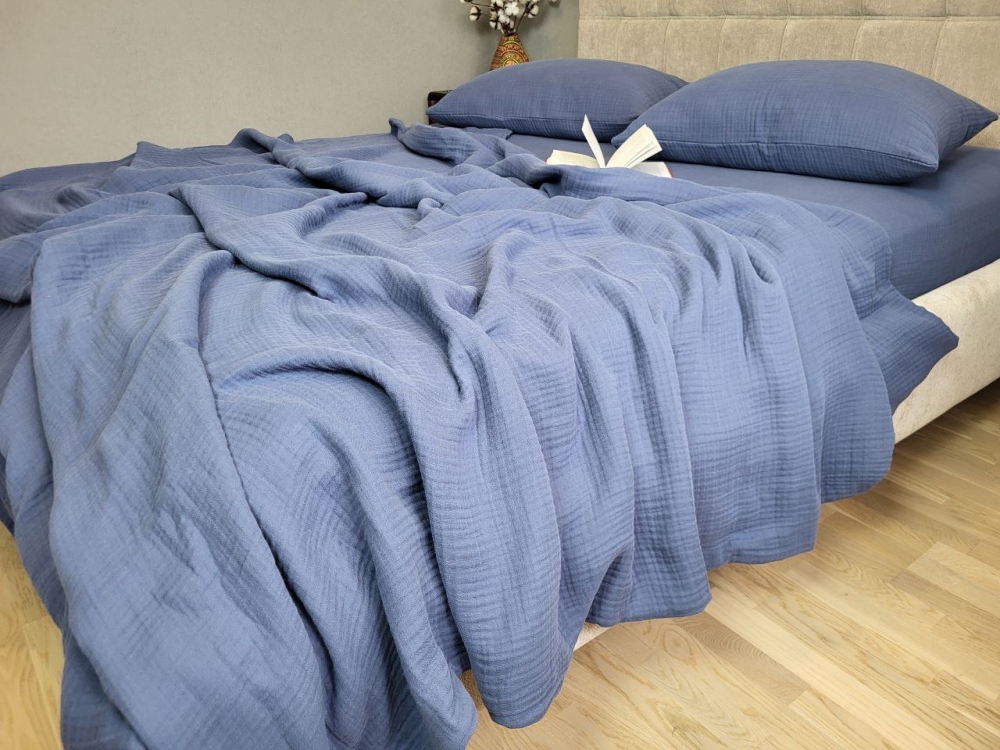 Наволочки NAVY BLUE MUSLIN 50×70 см (2 шт) — изображение 3