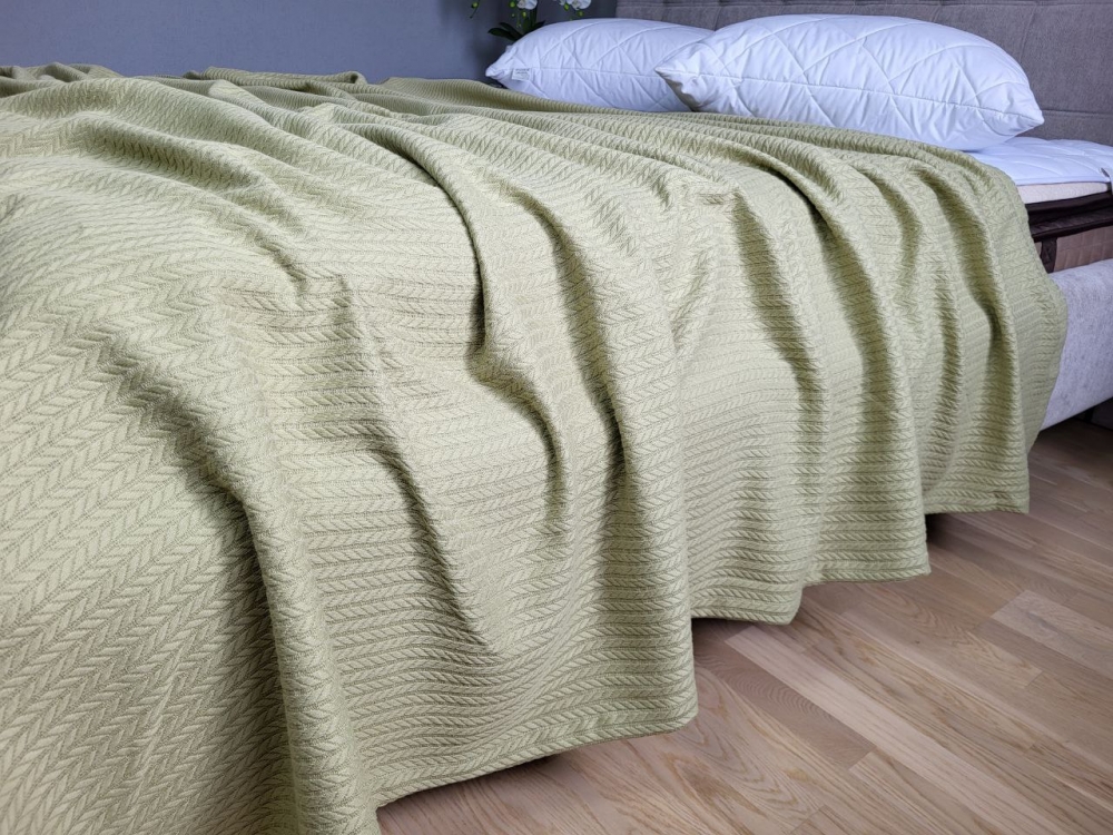 Піке Косичка, Ніжна оливка (Плед 200*220см)