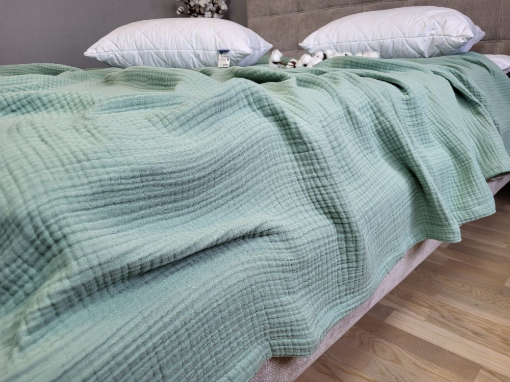 SPRING GREENS, MUSLIN (Плед 180*220см)