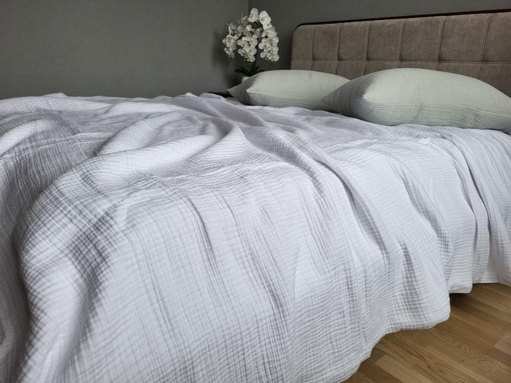 WHITE, MUSLIN (Плед 180*220см)