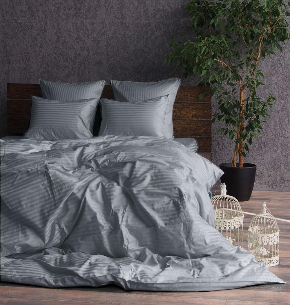 Постільна білизна Stripe LUX GREY 1/1см (Двоспальний)