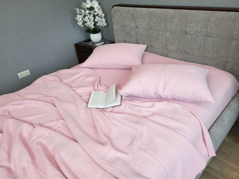 Плед-покривало PINK MUSLIN 260×220 см - Зображення 3
