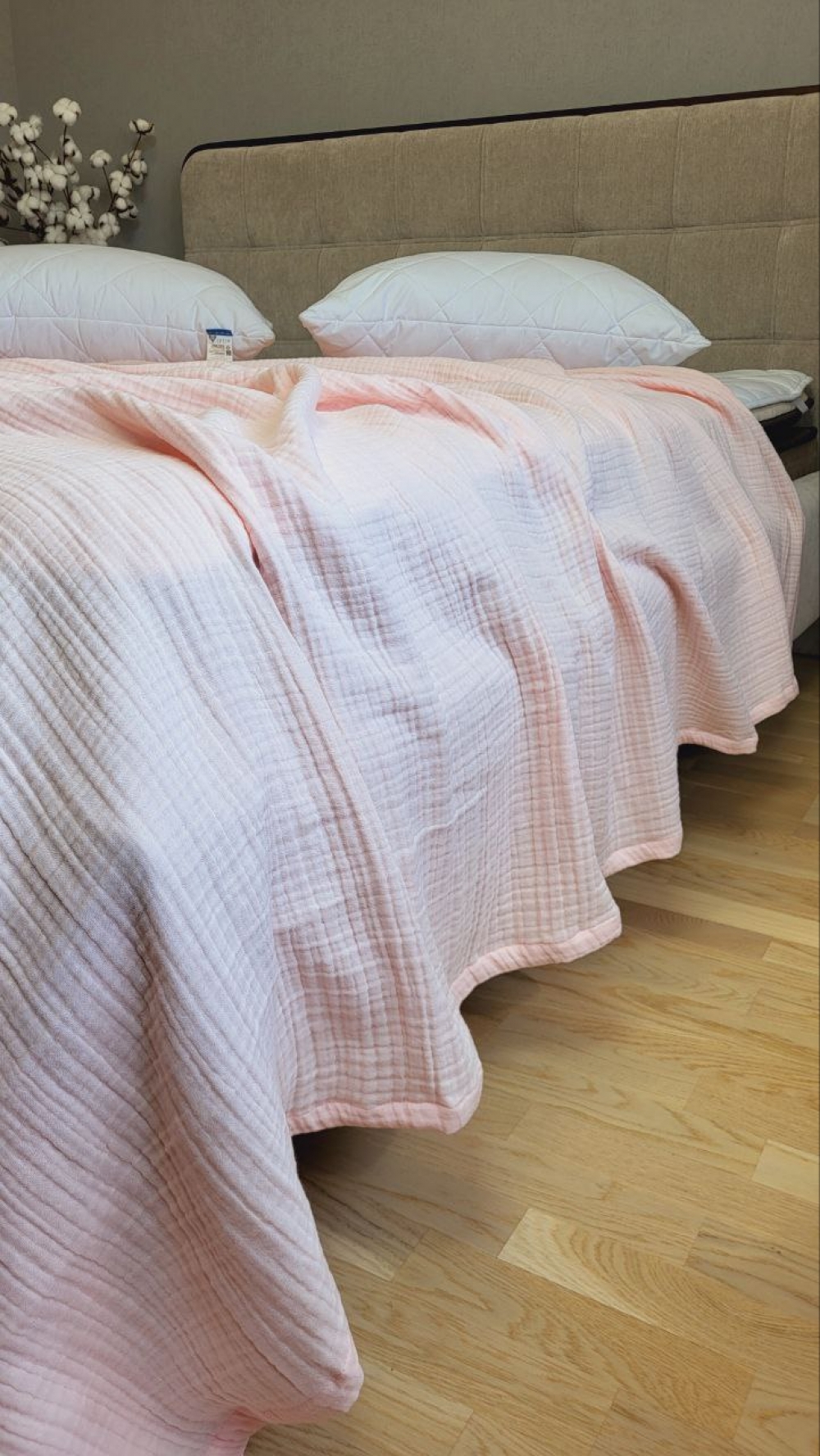 Плед-покривало PINK PEACH MUSLIN 200×220 см - Зображення 2
