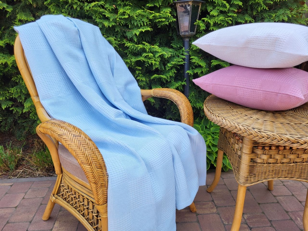 Піке Вафелька, Блакитний (Плед 260*220см)