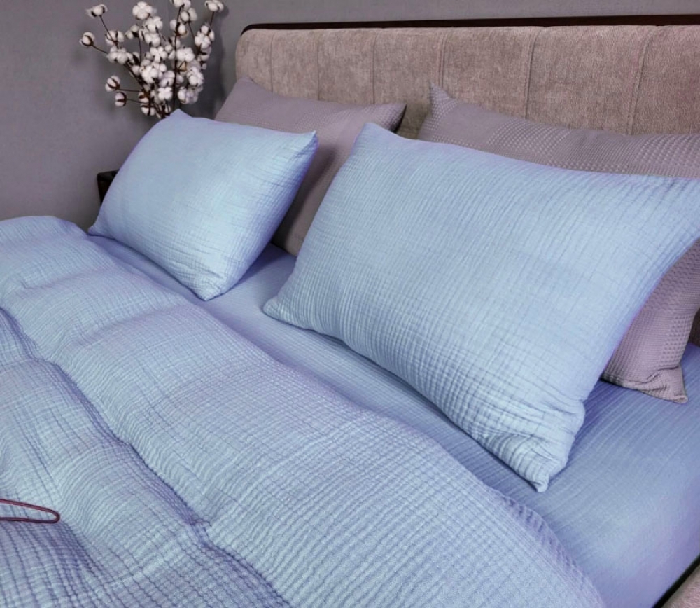 SKY BLUE, MUSLIN (Нав. 50*70см-2шт)