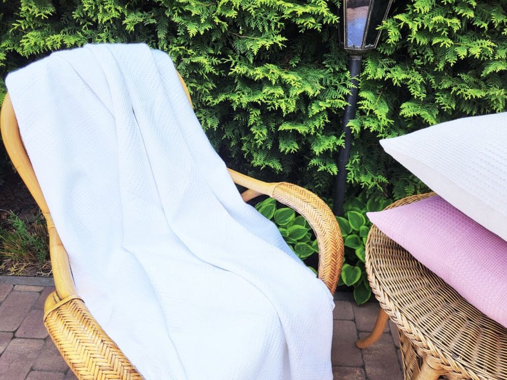 Піке Вафелька, Білий (Плед 140*220см)