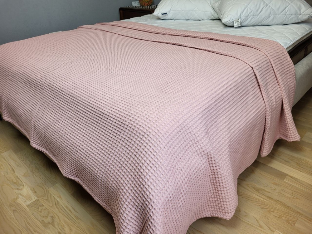 Плед-покривало Піке Сота Персиковий 140×220 см - Зображення 2