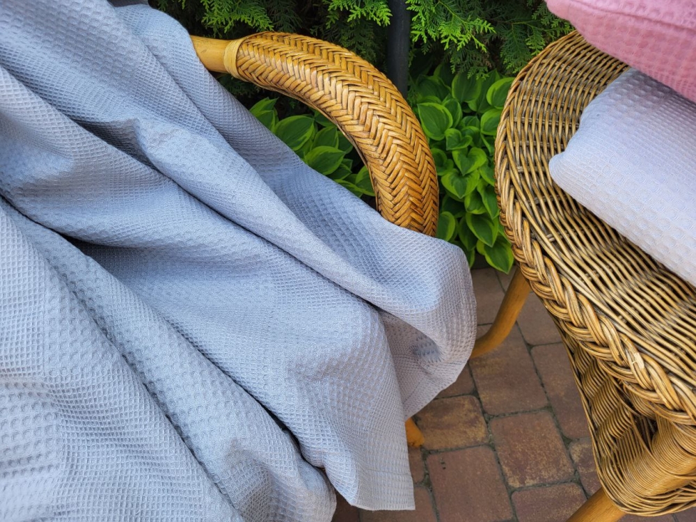 Піке Вафелька, Сірий (Плед 200*220см)