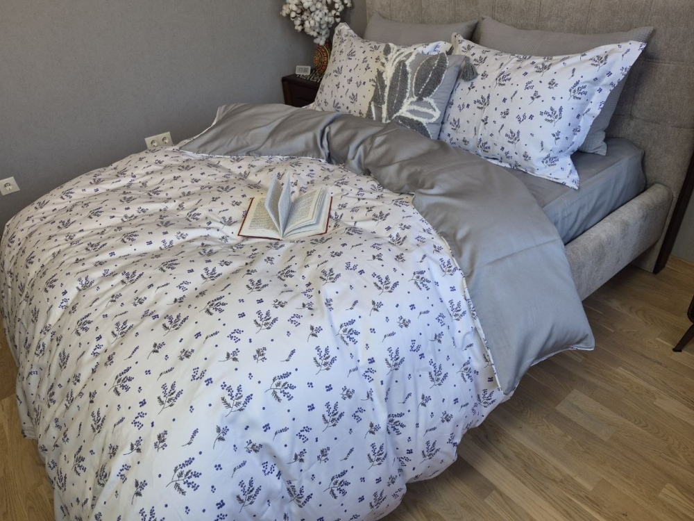 Постільна білизна Сатин PREMIUM, BLUE SPRIG (Євро на рез.) - Зображення 4
