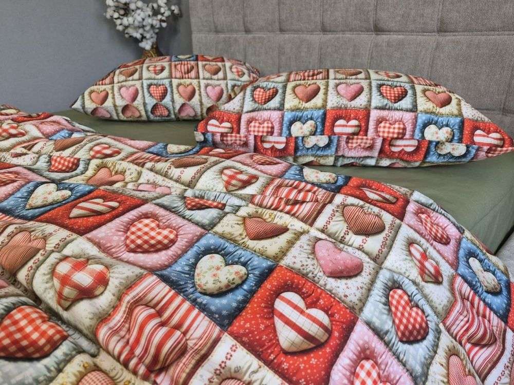 Постільна білизна Кантрі/хакі cotton 5D євро на резинці - Зображення 2